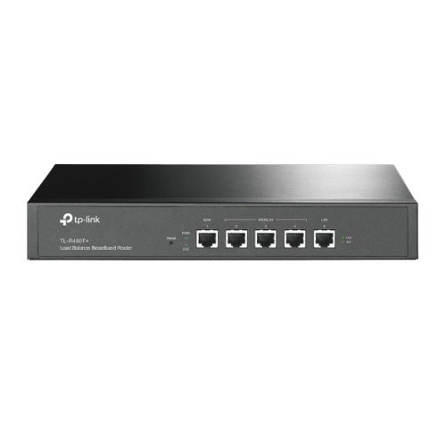 TP-LINK (TL-R480T+) Load Balance Broadband Router, 1 WAN, 1 LAN, 3 Changeable WAN/LAN Ports, Captive Portal-0