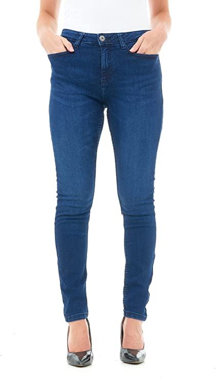 Ladies 5 Pocket Skinny Jean MID WASH 8-0