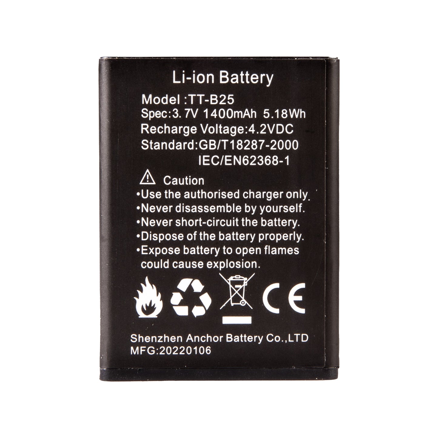 Original Battery TTB25 for TTfone TT970 Flagship 4G Senior Mobile-0