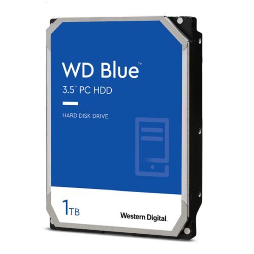 WD 3.5", 1TB, SATA3, Blue Series Hard Drive, 7200RPM, 64MB Cache, OEM-0