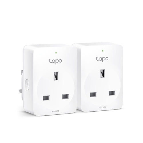 TP-LINK (TAPO P100 2-Pack) Mini Smart Wi-Fi Socket, Remote Access, Scheduling, Away Mode, Voice Control-0