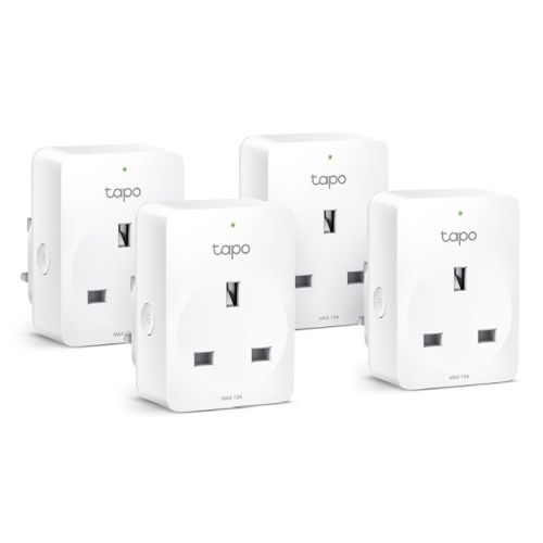 TP-LINK (TAPO P110 4-Pack) Mini Smart Wi-Fi Socket, Remote Access, Scheduling, Away Mode, Voice Control, Energy Monitoring-0