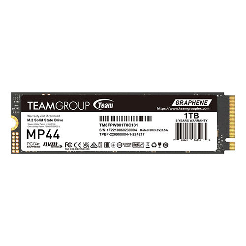 Team 1TB MP44 M.2 NVMe Gen4 SSD, M.2 2280, PCIe4, R/W 7400/6500 MB/s, Heat Dissipating Graphene Label-0