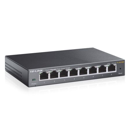 TP-LINK (TL-SG108E) 8-Port Gigabit Easy Smart Switch, Steel Case-0