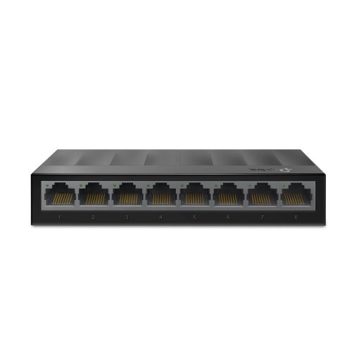 TP-LINK (LS108G) 8-Port Gigabit Unmanaged Desktop LiteWave Switch, Steel Case-0