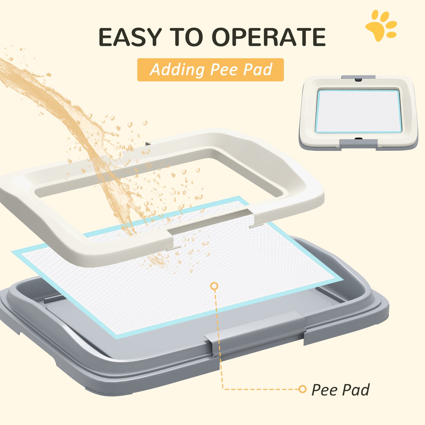 PawHut Dog Toilet Tray for Training Dogs, 47 x 34 x 6cm-6