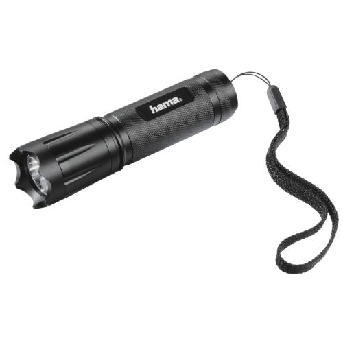 Hama Classic C-118 100 Lumen LED Torch, 110m Range, IP54 Splash/Dust Proof, Black-0