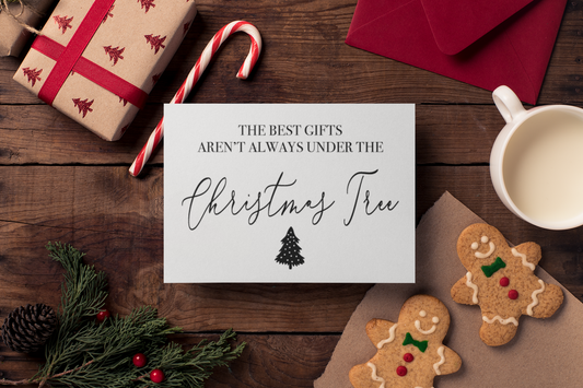 Custom The Best Gifts Christmas Seasonal Hammered Card & Envelope-0