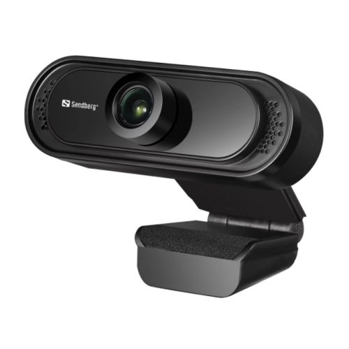 Sandberg USB FHD 2MP Webcam with Mic, 1080p, 30fps, Glass Lens, 60°, Clip-on/Stand, 5 Year Warranty-0