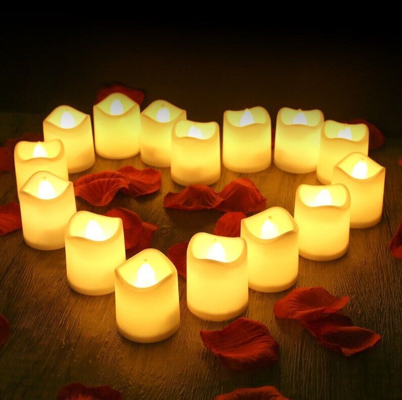 24PCS Led Tea Lights Candles LED FLAMELESS Battery Operated Wedding Party