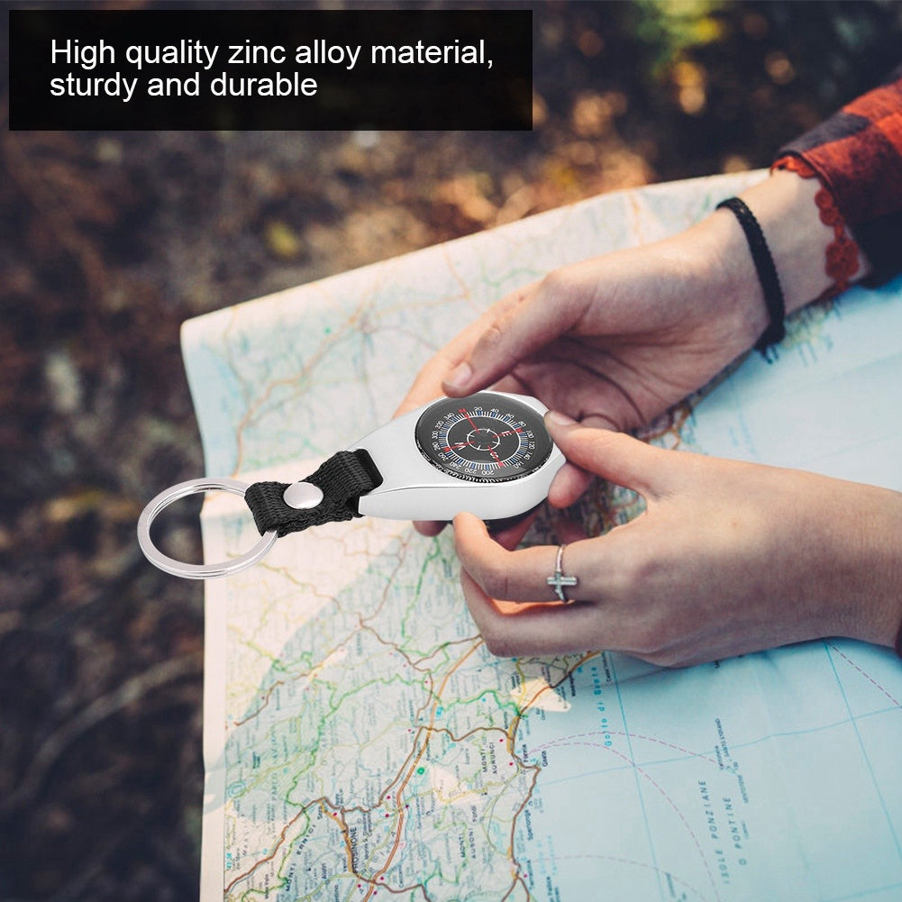 Durable Zinc Alloy Professional Handheld Compass for Camping Hiking Outdoor Sports