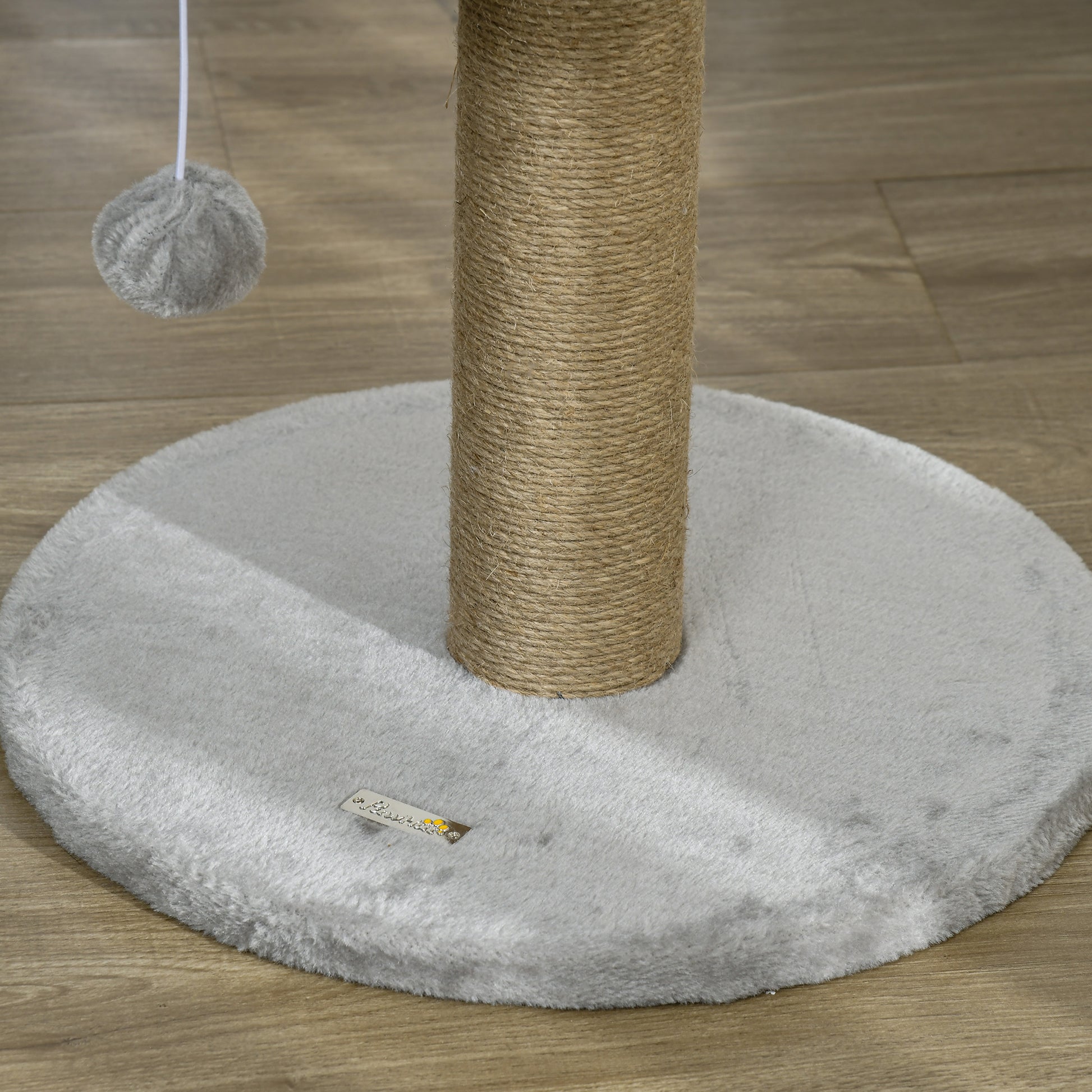 PawHut Cat Tree Tower with Scratching Posts in Grey-7