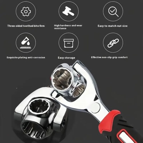 48 In 1 Universal Wrench Handy Adjustable Tool Multi-Function Socket Spanner