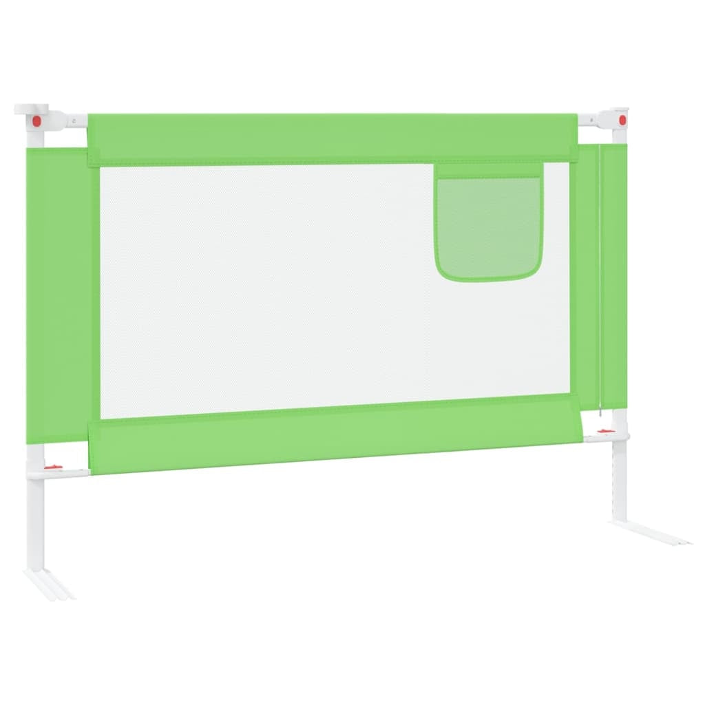 vidaXL Toddler Safety Bed Rail Green 100x25 cm Fabric