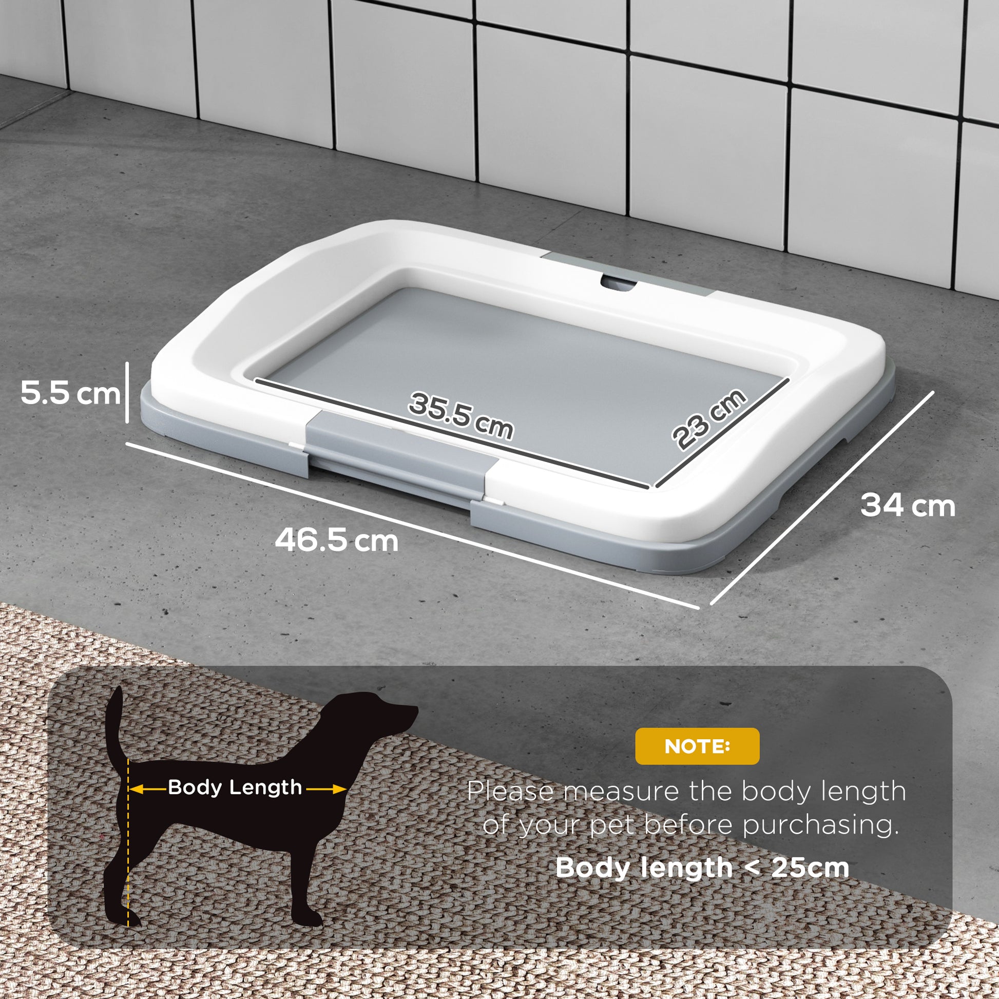 PawHut Dog Toilet Tray for Training Dogs, 47 x 34 x 6cm-1