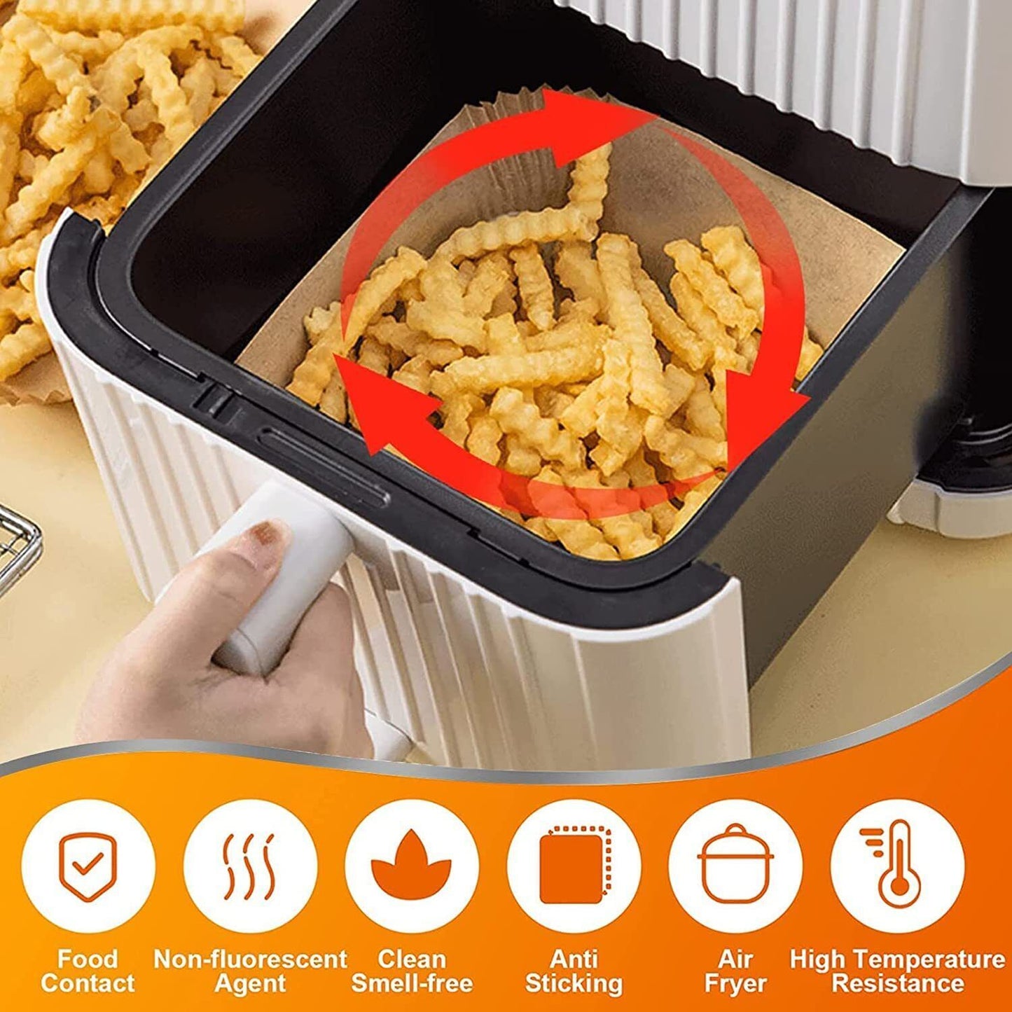 Disposable Air Fryer Paper Liners, Air Fryer Non-stick Accessories