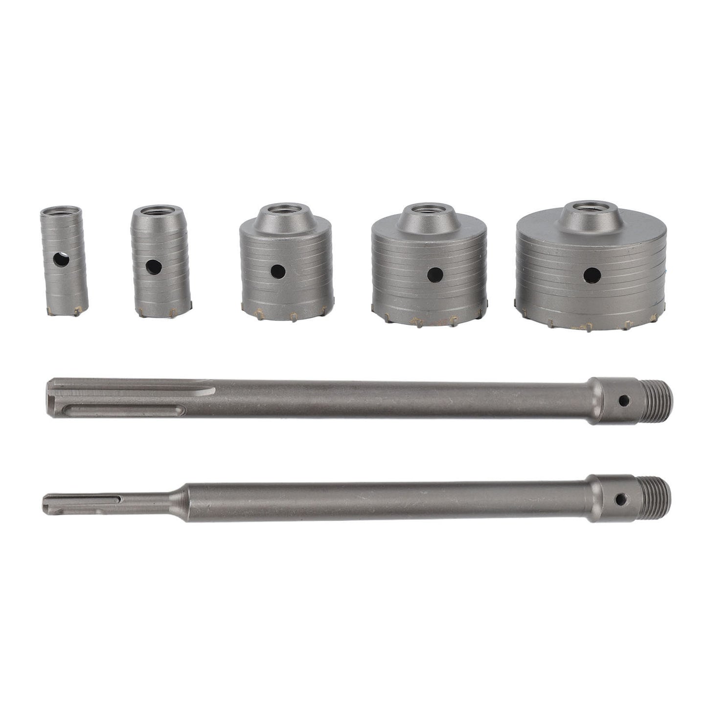 9Pcs Concrete Hole Saw Drill Bit with Shank 30mm 40mm 65mm 80mm 100mm Hole Opener Cut Bit Kit