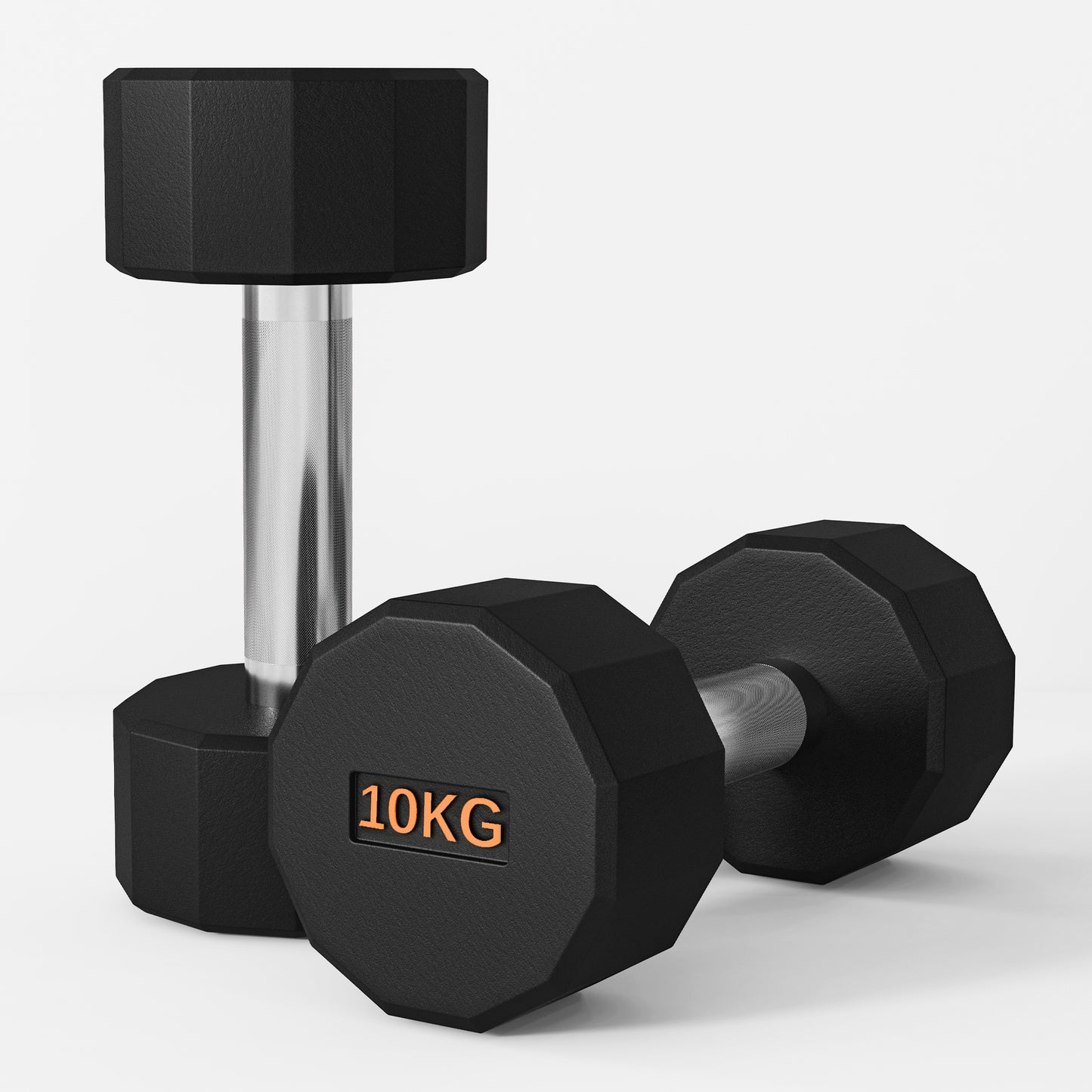 2 x 10kg Dumbbells Weights Set with 12-Sided Shape and Non-Slip Grip for Men Women Home Gym Workout by SPORTNOW-6