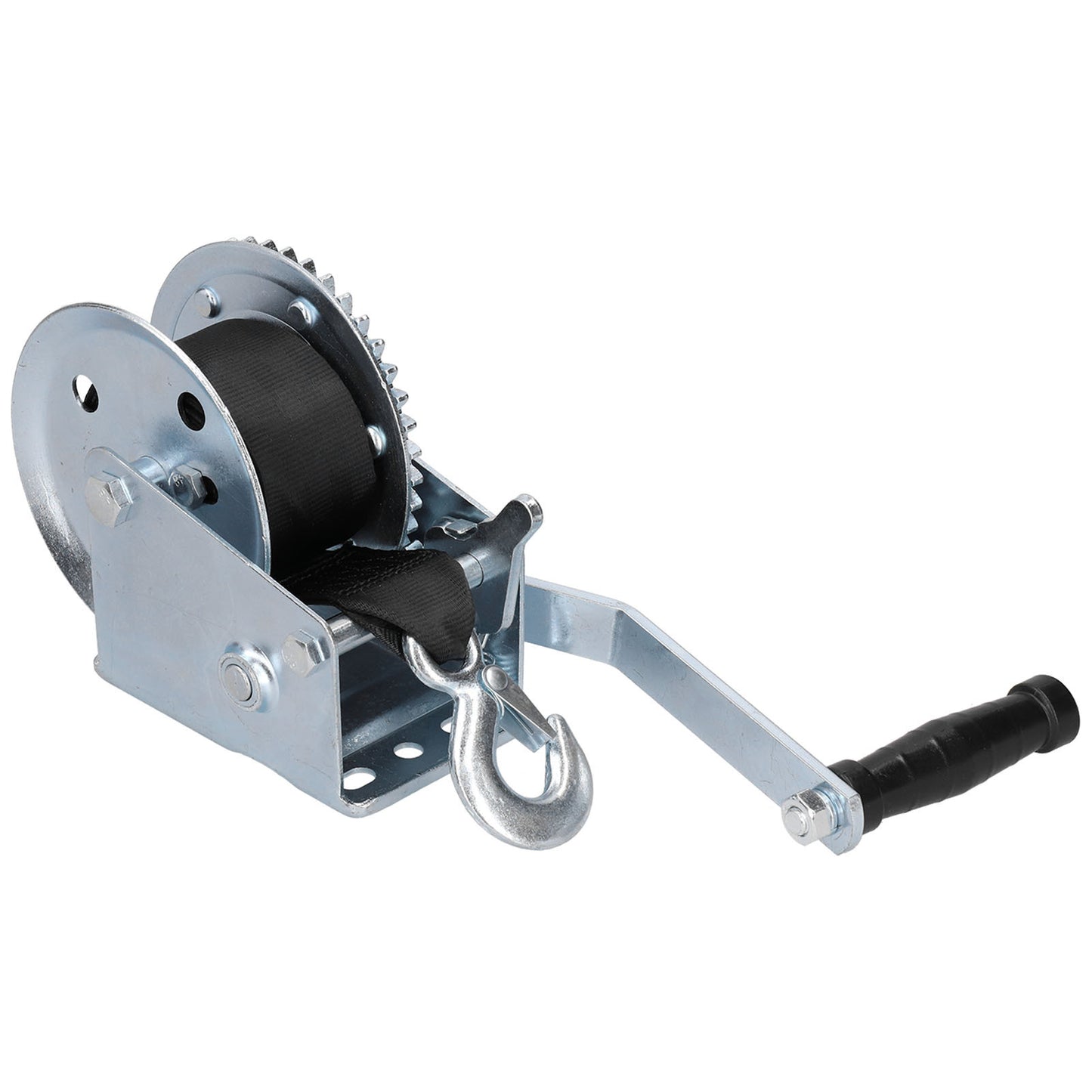 1200LBS Heavy Duty Winch with 8M Strap Hand Crank Cable Gear Winch for Boat Trailer