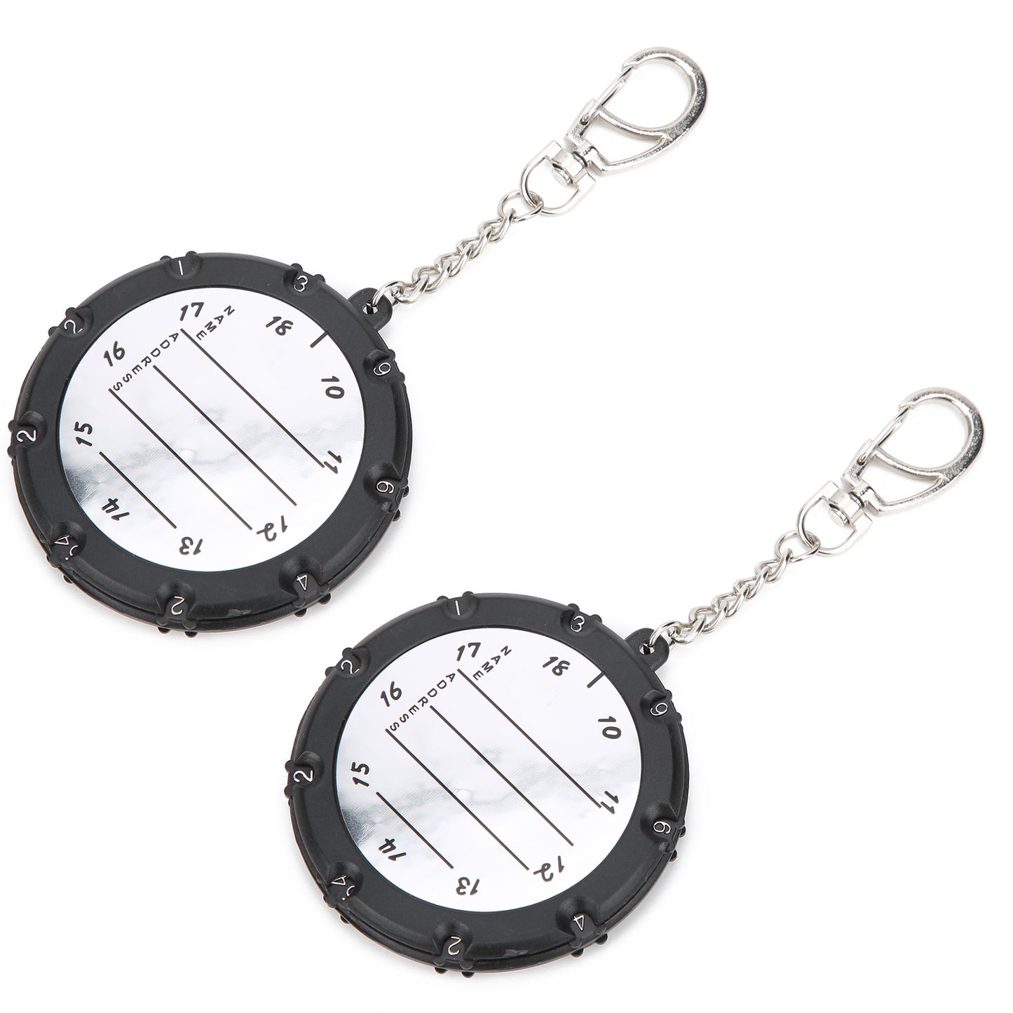 2pcs Portable Golf Stroke Counter 18 Holes Golf Score Counter Device with Key Chain