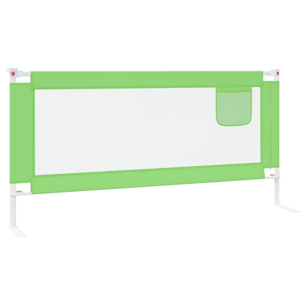 vidaXL Toddler Safety Bed Rail Green 190x25 cm Fabric