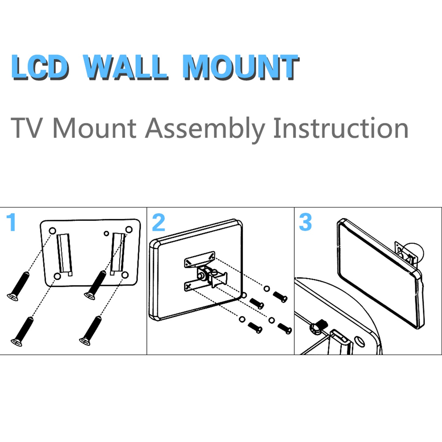 Universal Tilting LCD Monitor TV Mount Wall Bracket For 14 15 17 19 22 24 inch