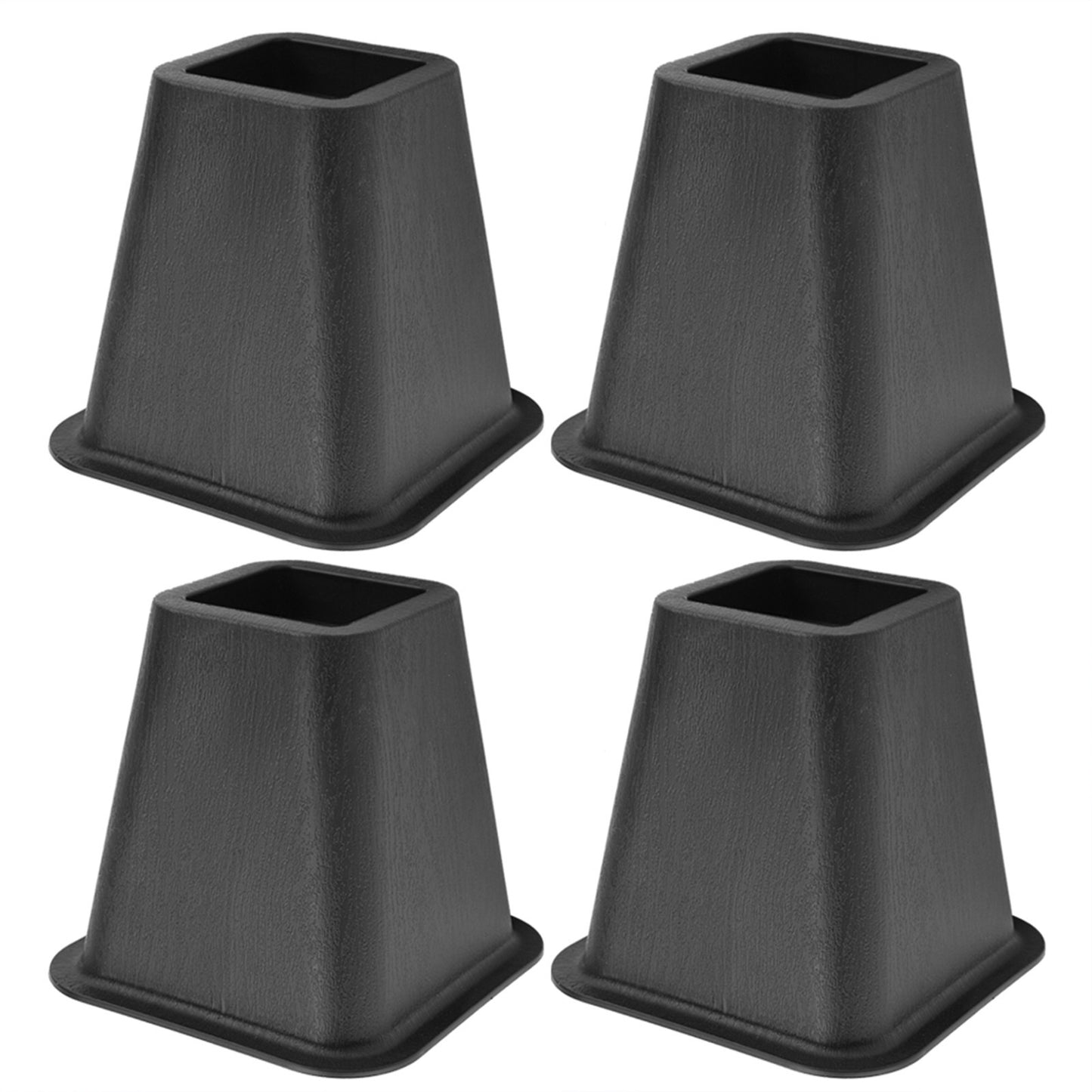 Black Furniture Raisers Set of 4 For Bed Chair Desk Table