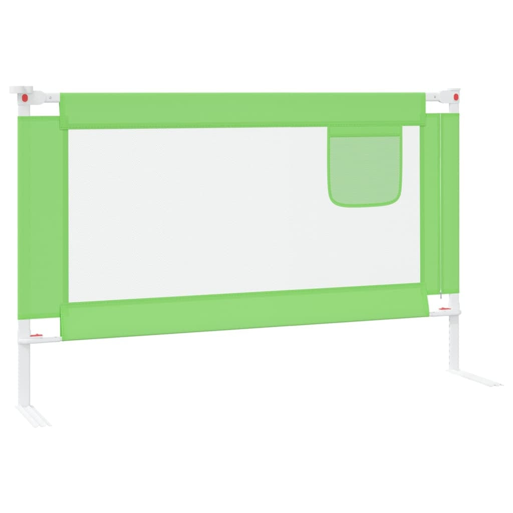 vidaXL Toddler Safety Bed Rail Green 120x25 cm Fabric