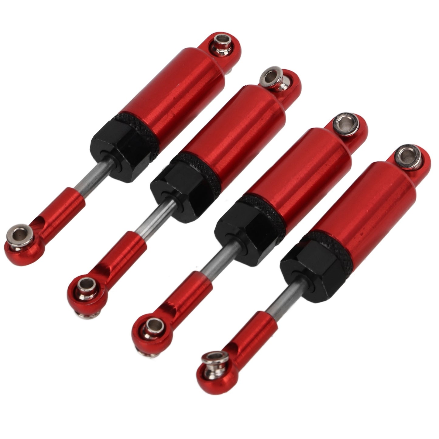 4pcs/set Metal Adjustable Shock Absorber for MN 1/16 Remote Control Car Model Upgrade PartsRed