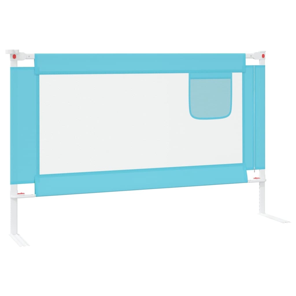 vidaXL Toddler Safety Bed Rail Blue 120x25 cm Fabric