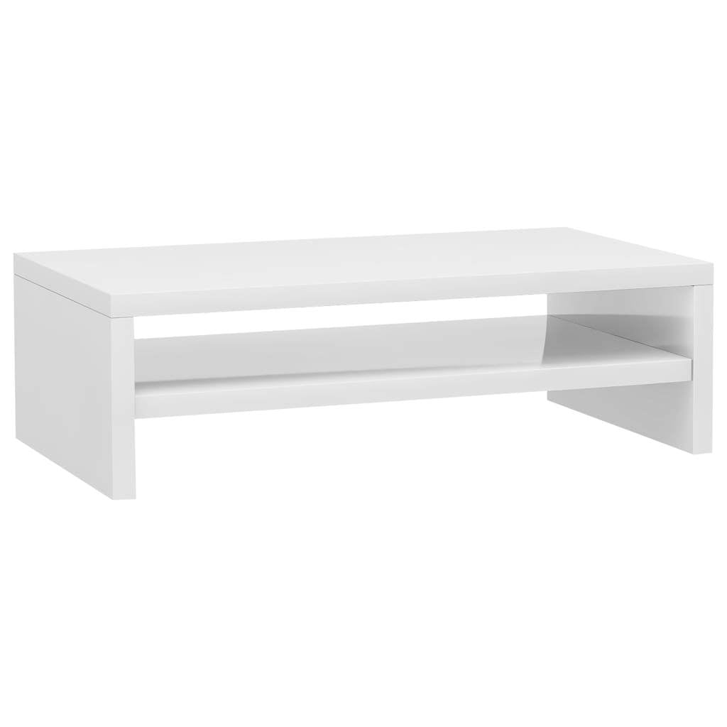 vidaXL Monitor Stand High Gloss White 42x24x13 cm Engineered Wood