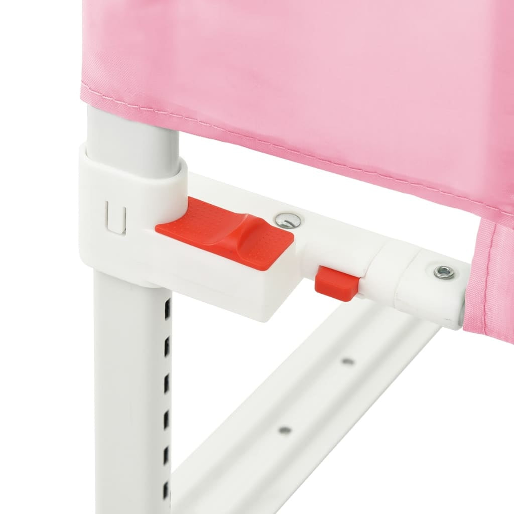 vidaXL Toddler Safety Bed Rail Pink 100x25 cm Fabric