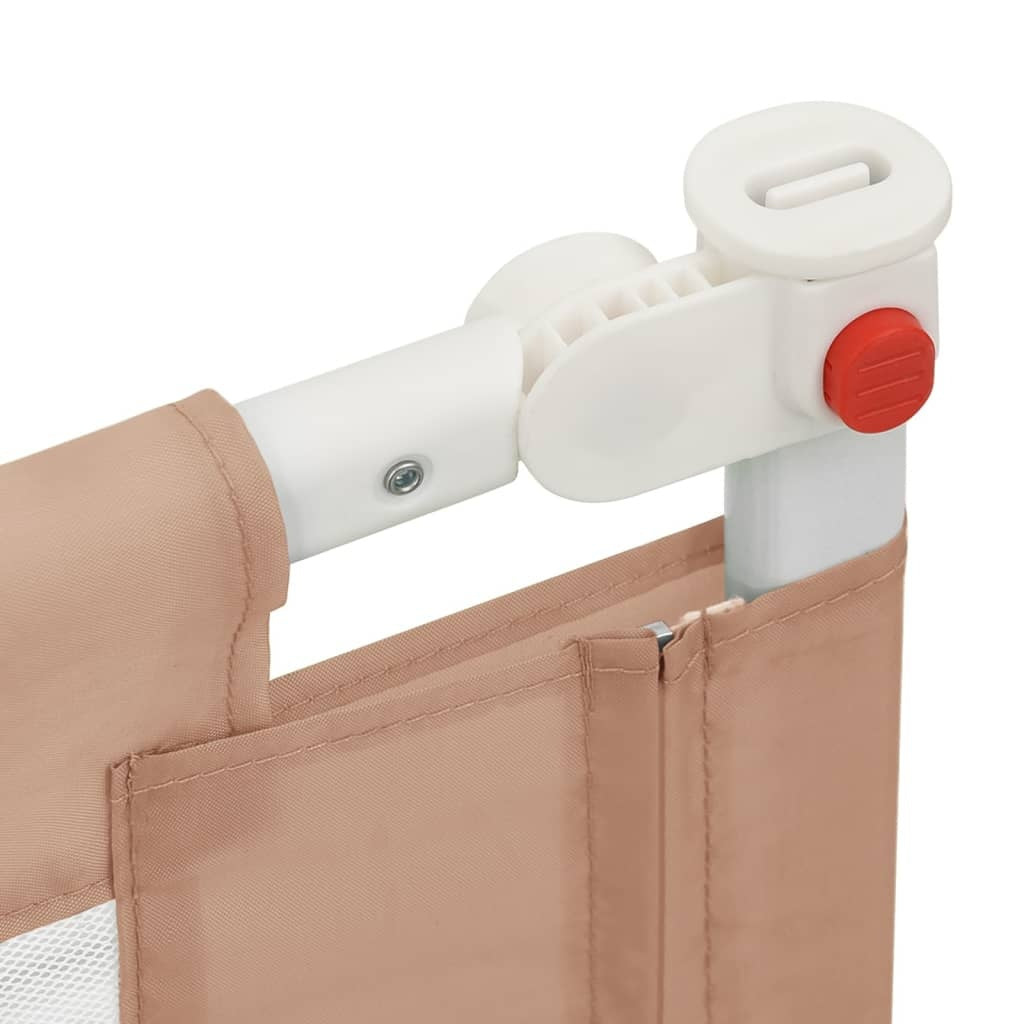 vidaXL Toddler Safety Bed Rail Taupe 100x25 cm Fabric