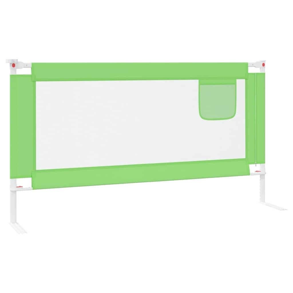 vidaXL Toddler Safety Bed Rail Green 160x25 cm Fabric