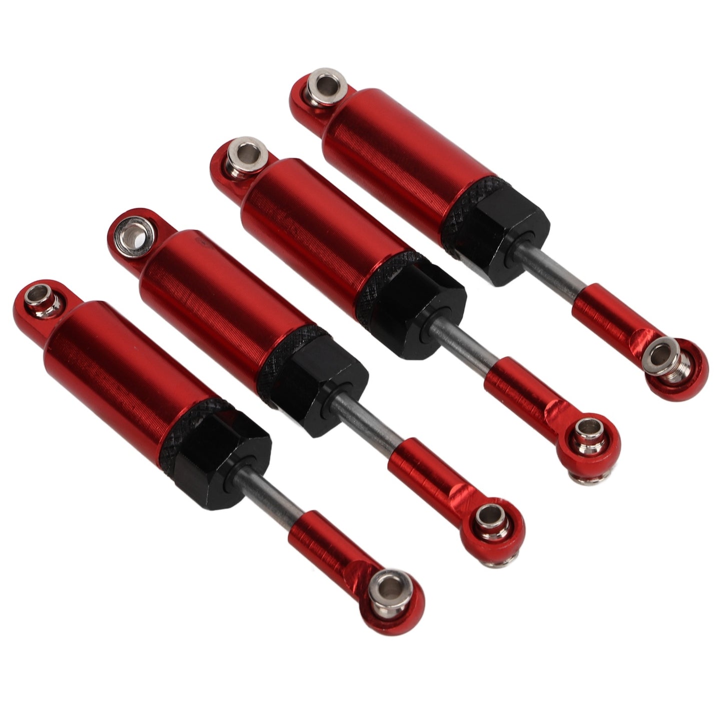 4pcs/set Metal Adjustable Shock Absorber for MN 1/16 Remote Control Car Model Upgrade PartsRed