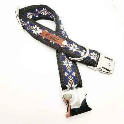 Designer Dog Collar with Free Personalisation & Adjustable Size-17