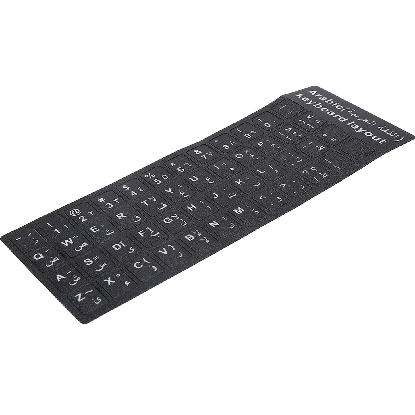 Keyboard Sticker Arabic Waterproof Black Background for Notebook Desktop PC Computer