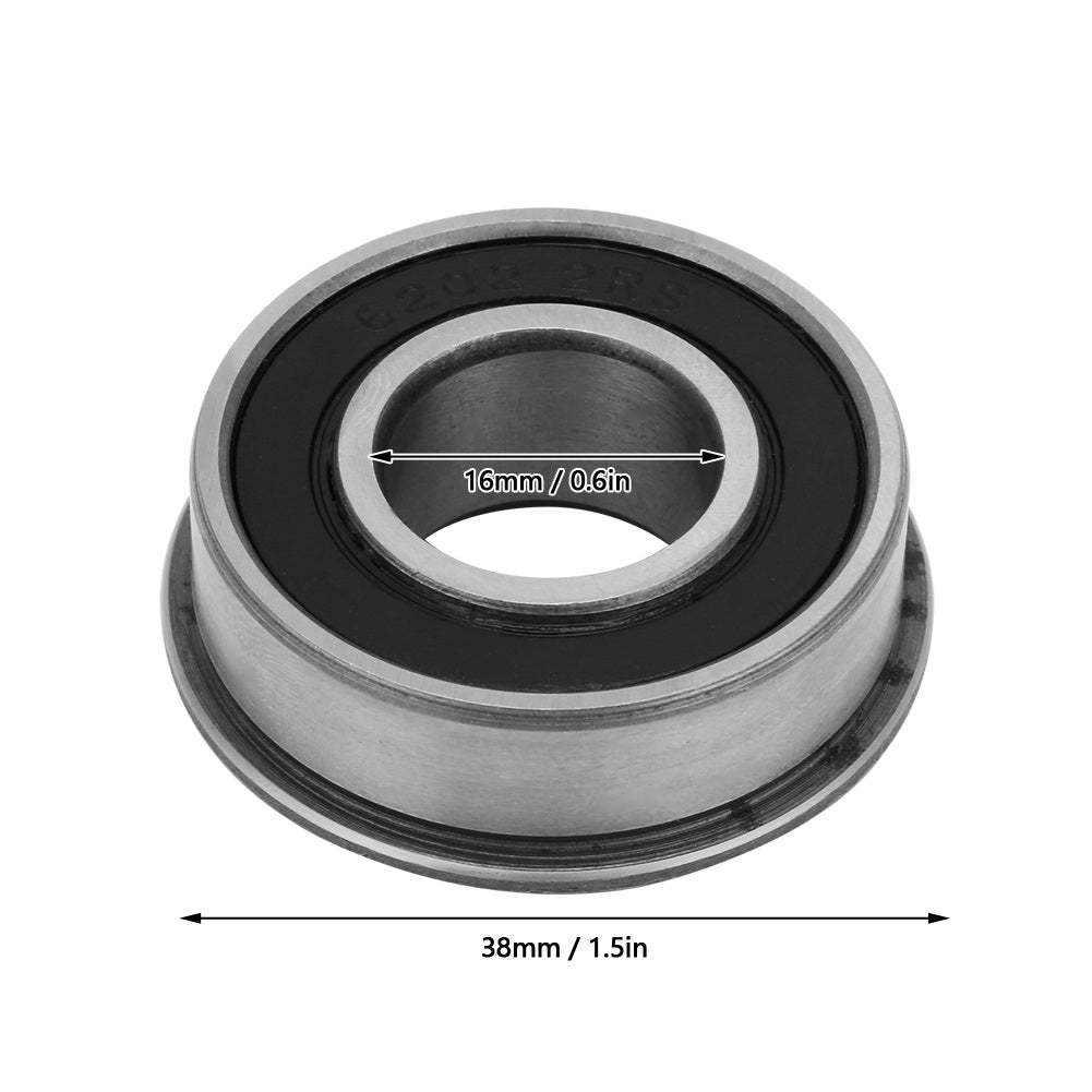 10Pcs F6202RS Bearing Steel Deep Groove Ball Bearing 16mm