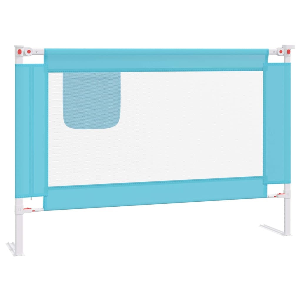 vidaXL Toddler Safety Bed Rail Blue 100x25 cm Fabric