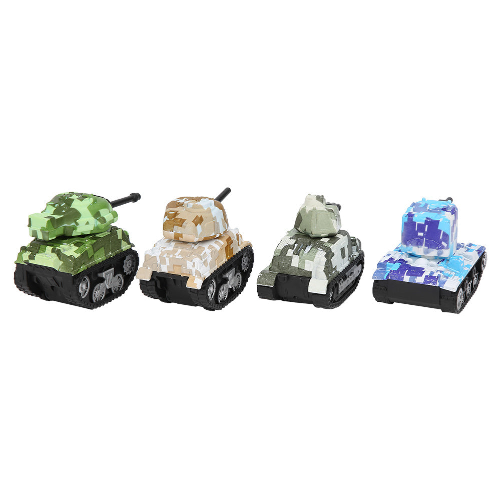 4pcs Alloy Tank Model Pull Back Highly Simulation Tank Model Decoration Toy GiftCamouflage Tank