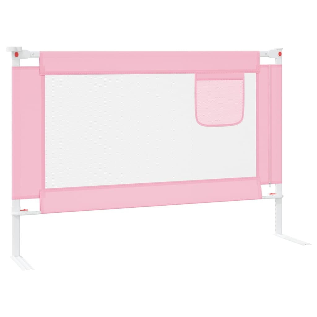 vidaXL Toddler Safety Bed Rail Pink 100x25 cm Fabric