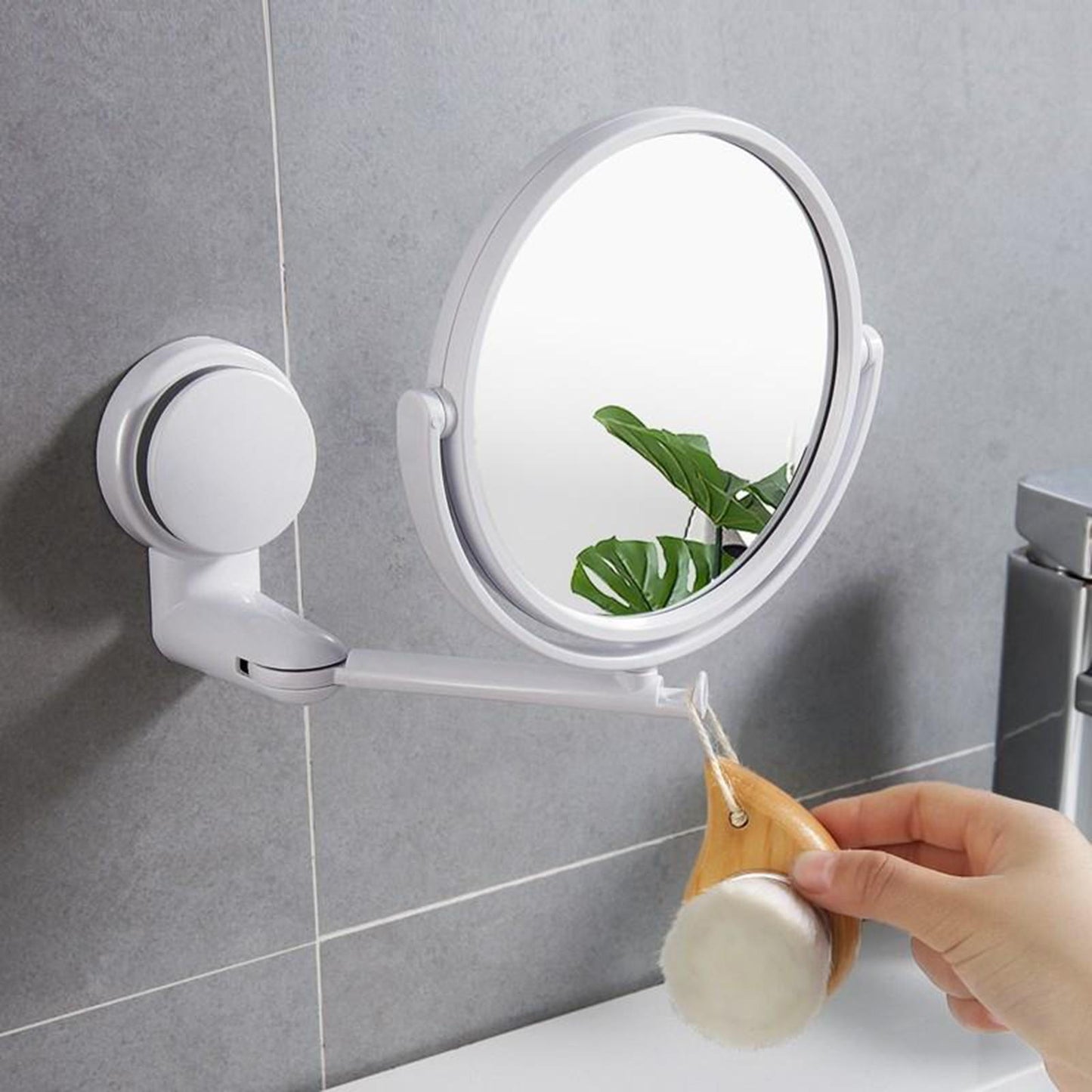 Extending Makeup Bedroom Bathroom Shaving Double Side Mirror Wall Mounted