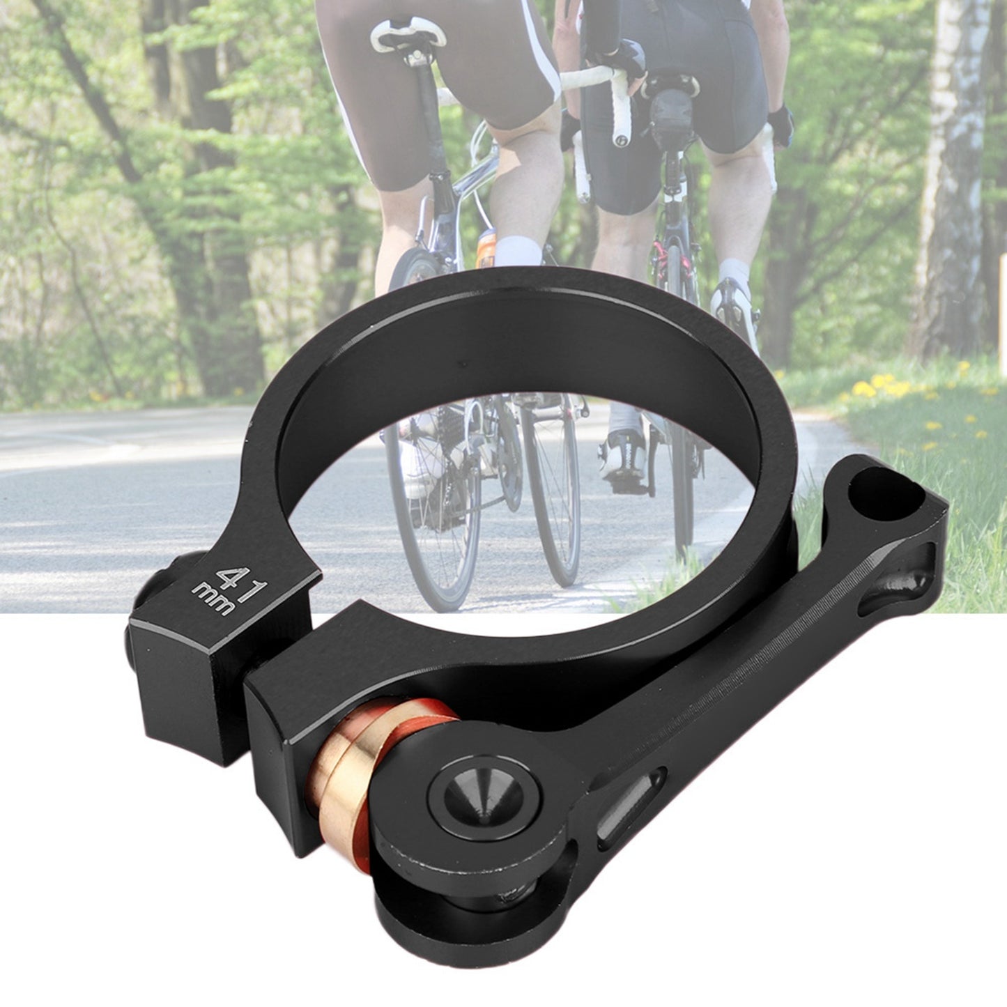 CNC Aluminum Alloy Quick Release Bike Seat Tube Clip Bicycle Seatpost Clamp(black)