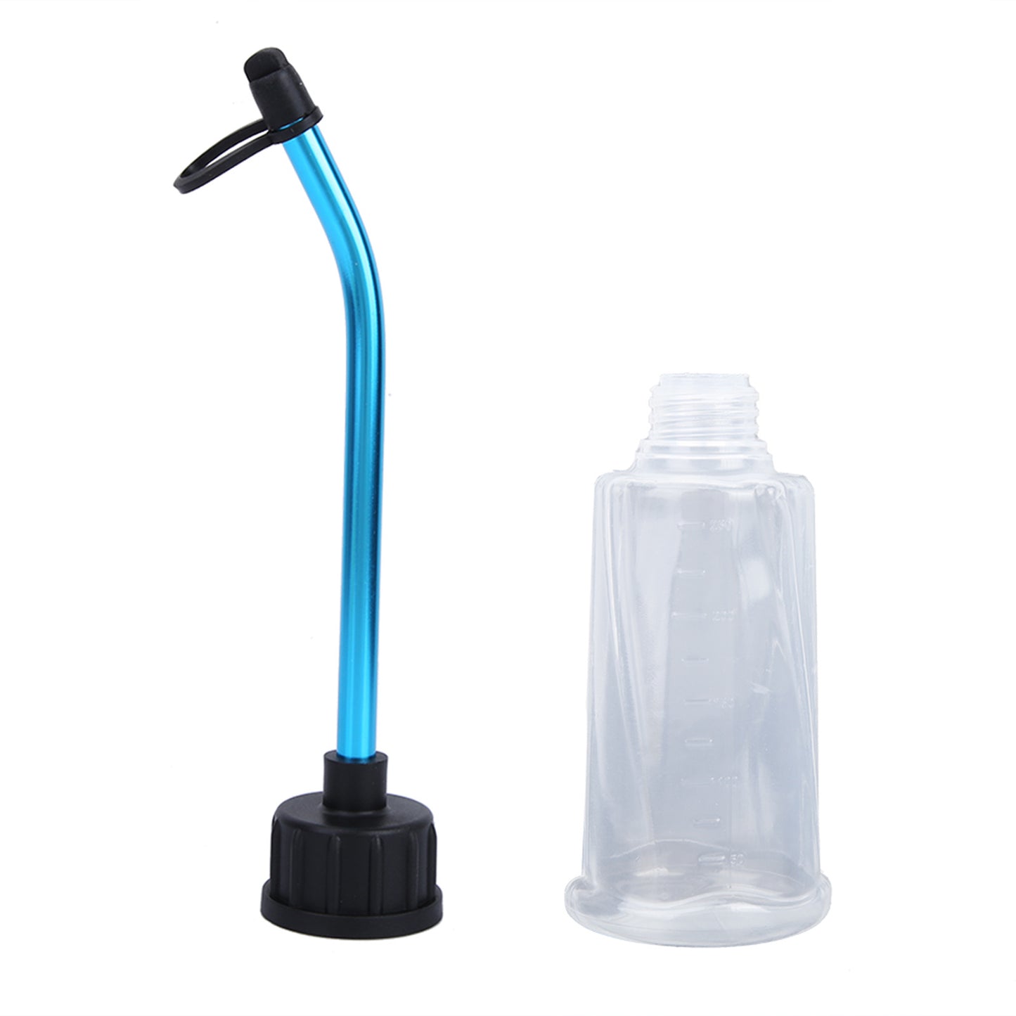 Nitro Engine Fuel Filler Refill Bottle with Aluminum Alloy Straw for RC Model Car 250ML White