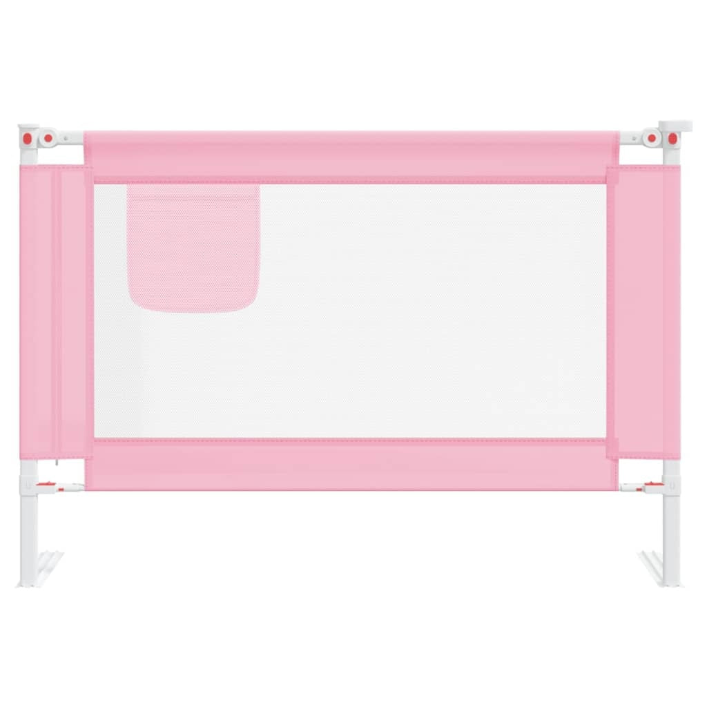 vidaXL Toddler Safety Bed Rail Pink 100x25 cm Fabric