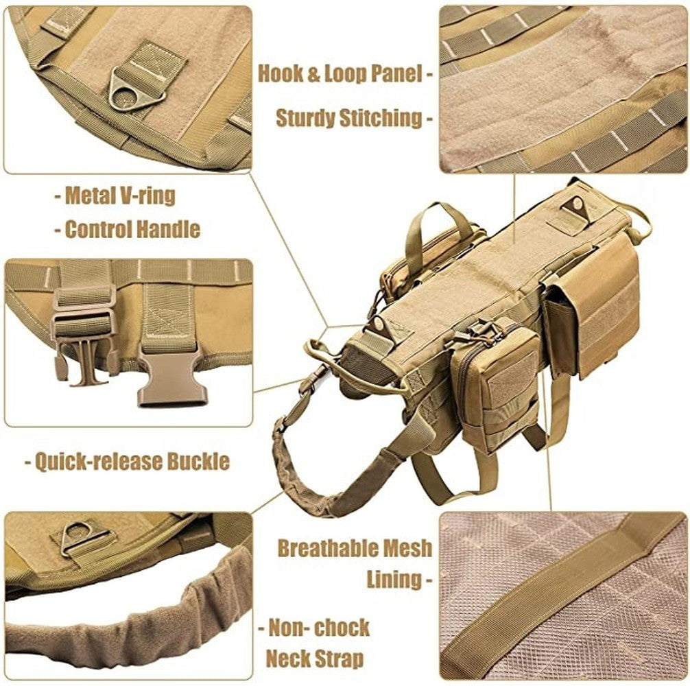 Tactical Dog Backpack Harness-4