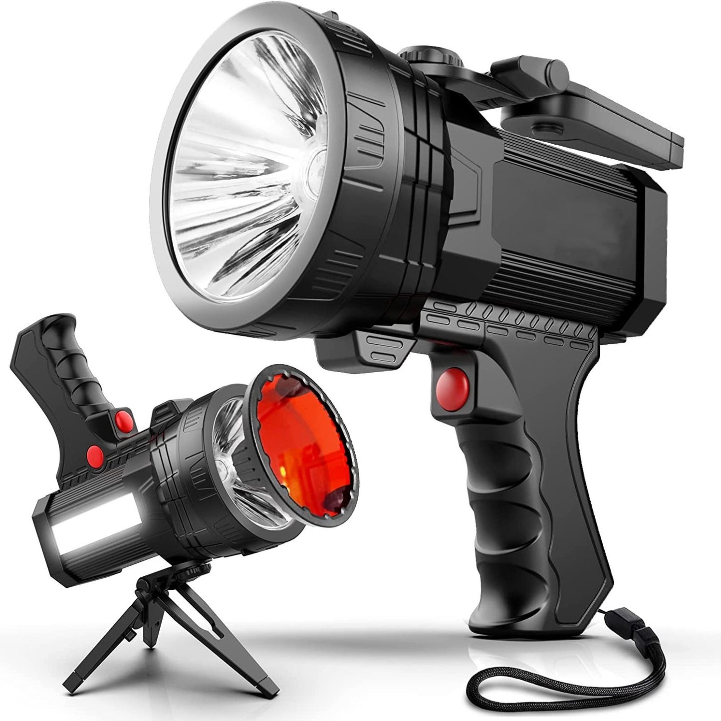 180000 LED Flashlight Rechargeable Spotlight-0