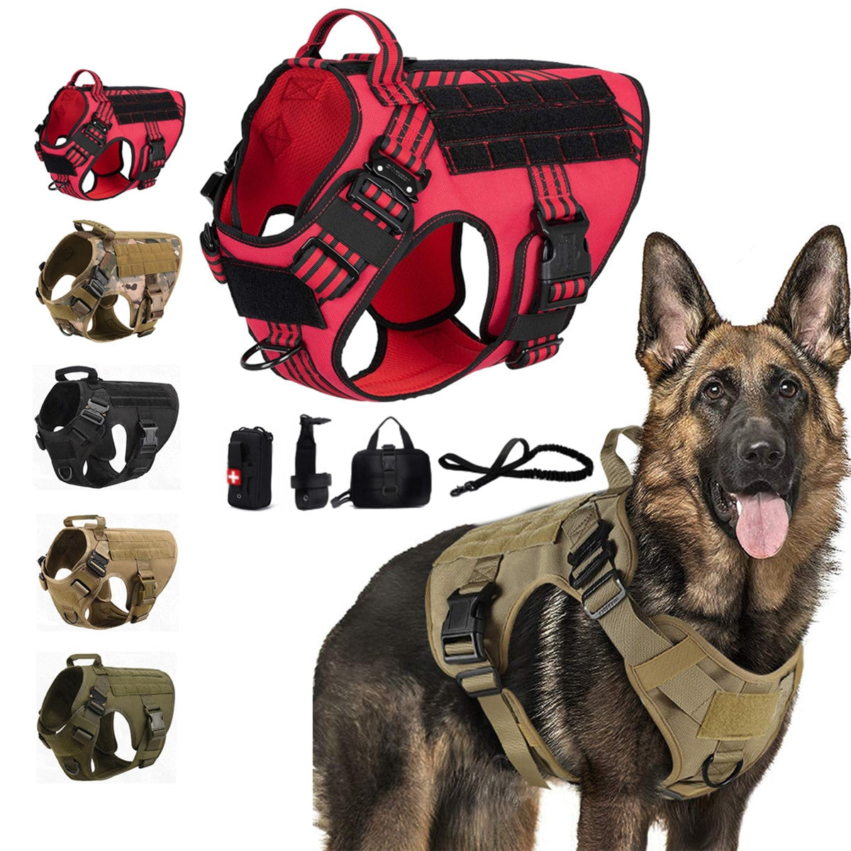 Military Tactical Dog Harness-0