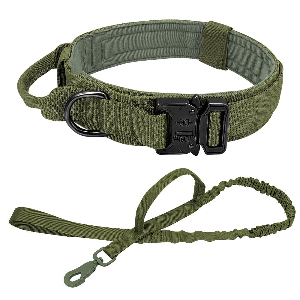 Nylon Tactical Dog Harness, Collar & Leash-15