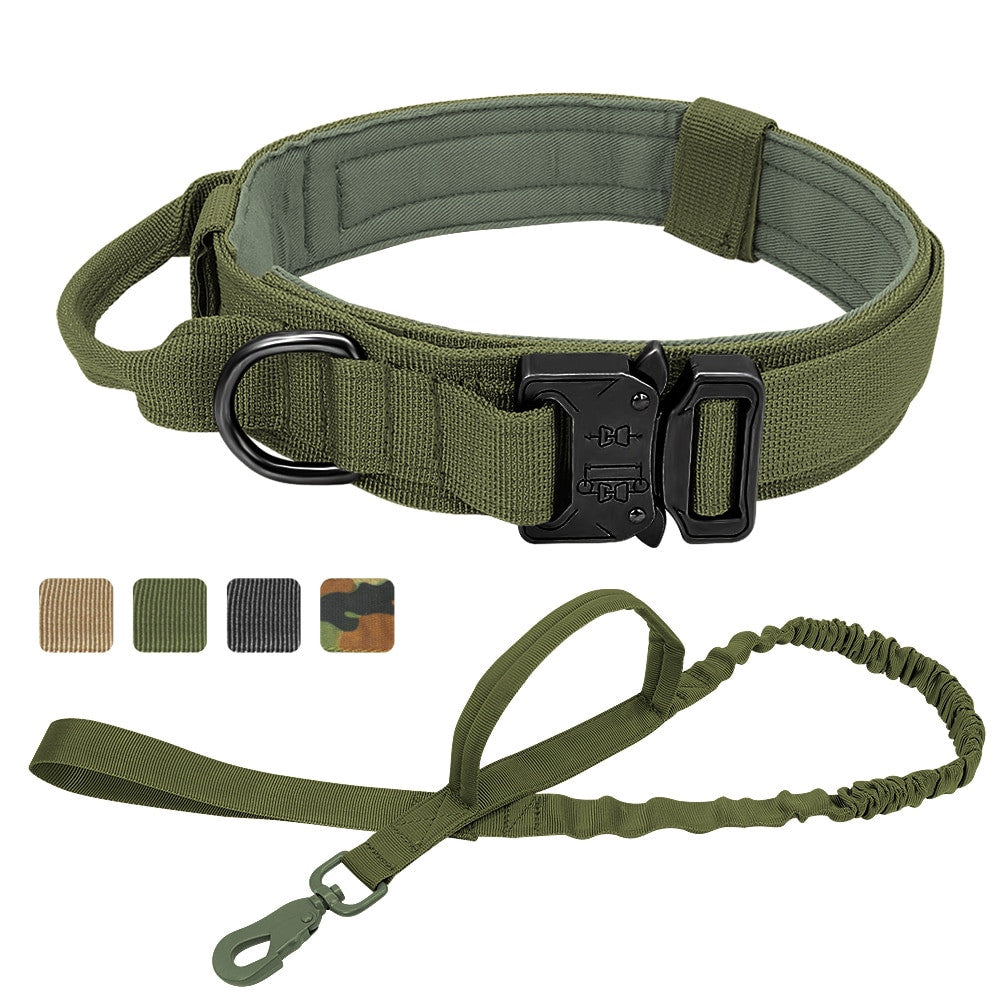 Military Tactical Dog Collar & Leash-0